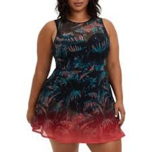 Torrid Palm Ombré Underwire Swimsuit 3 (D-DD)